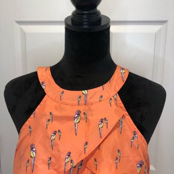 Attention ruffle front sleeveless parrot top size medium - Picture 4 of 8